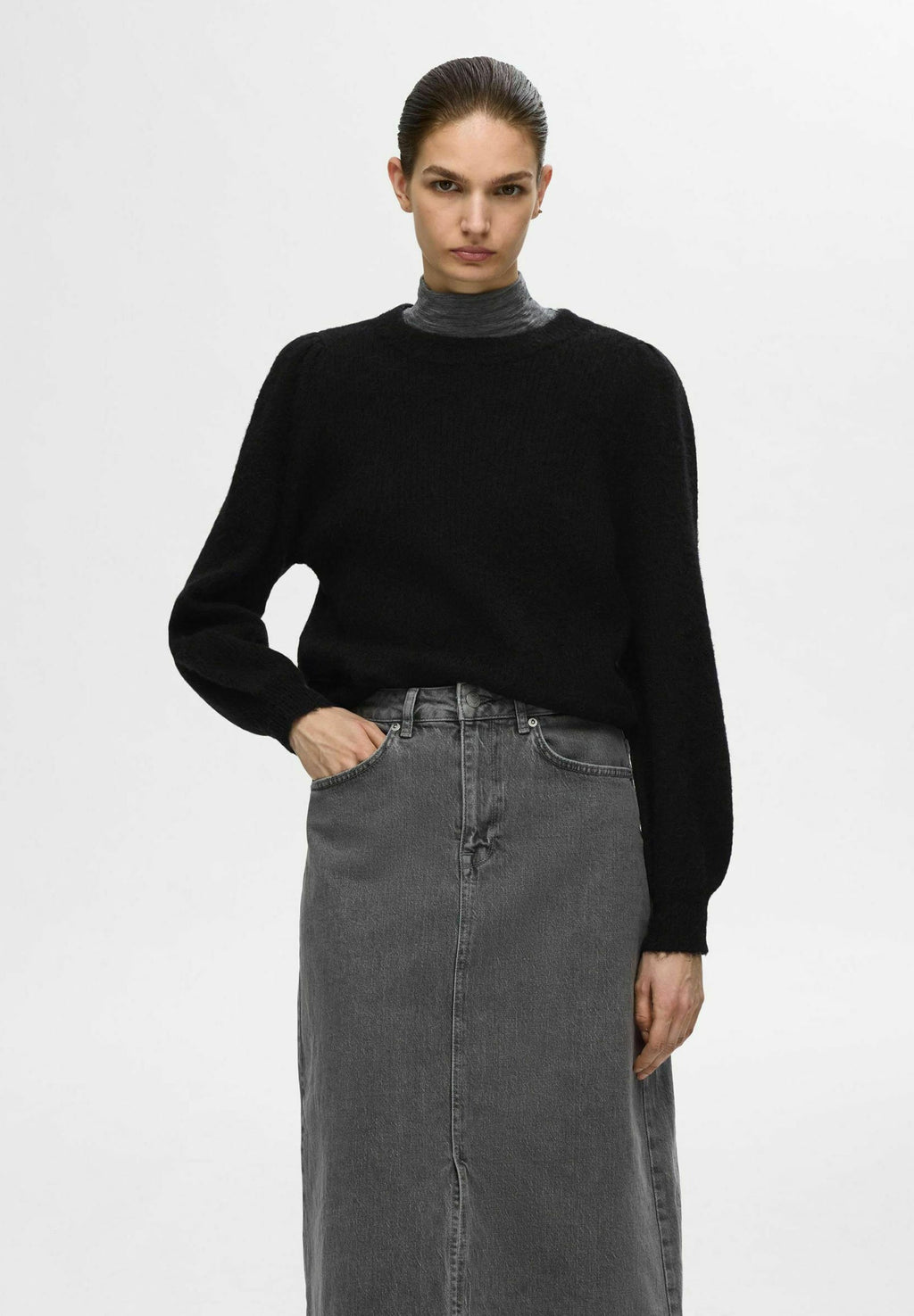 Selected Knitted wool blend
