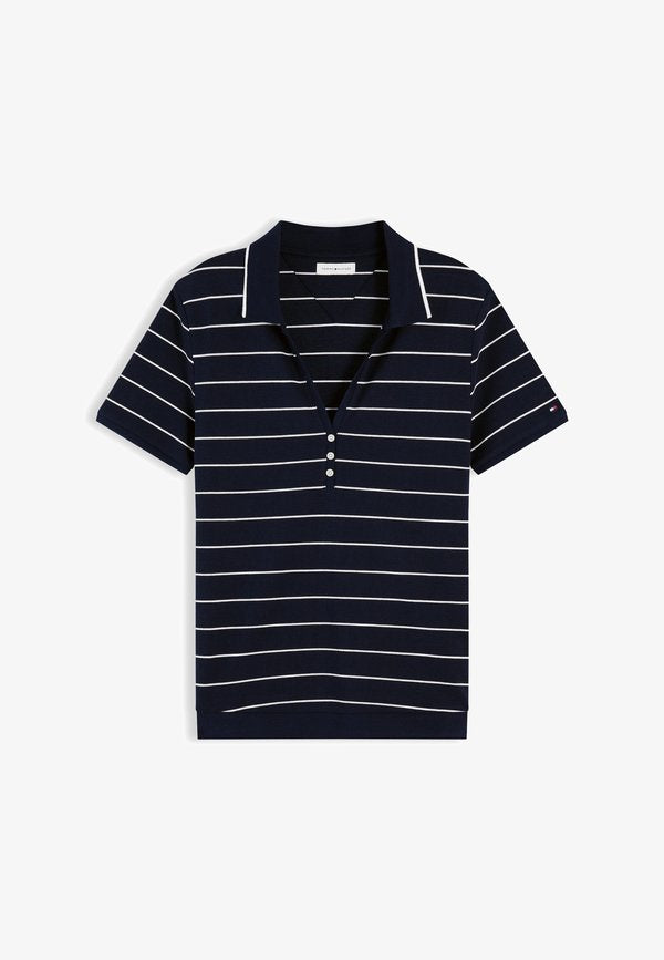 Tommy Hilfiger Polo shirt - fine stp dark night navy / white