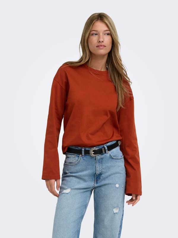 ONLY ONLFREJA WIDE SLEEVE - Long sleeved top - picante