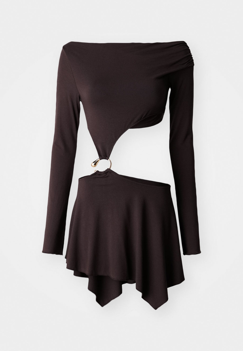 Jaded London TRIM ASYMMETRIC DRESS