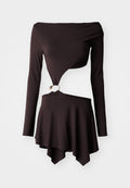 Jaded London TRIM ASYMMETRIC DRESS
