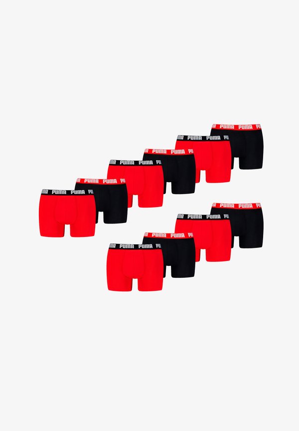 Puma EVERYDAY 10ER PACK - Boxer briefs - black red