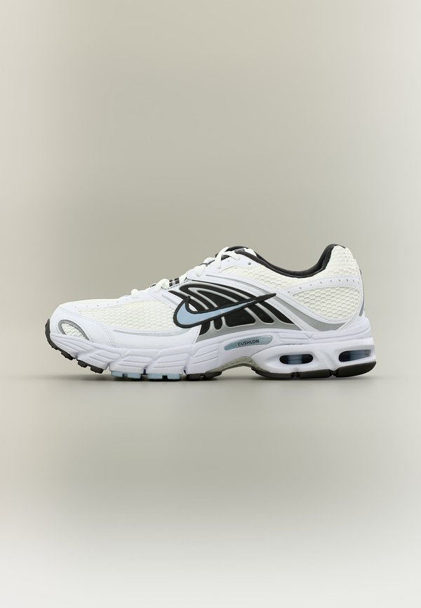 Nike Sportswear AIR MAX MOTO 2K UNISEX - Trainers - white/black/light armory blue/metallic silver-coloured