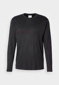 Calvin Klein INTERLOCK SOLID CREWNE - Long sleeved top - black