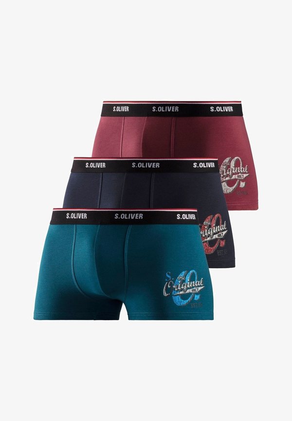 s.Oliver 3 PACK - Trunks - petrol  navy  bordeaux
