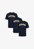 Jack & Jones 3 PACK - Print T-shirt - navy blazer