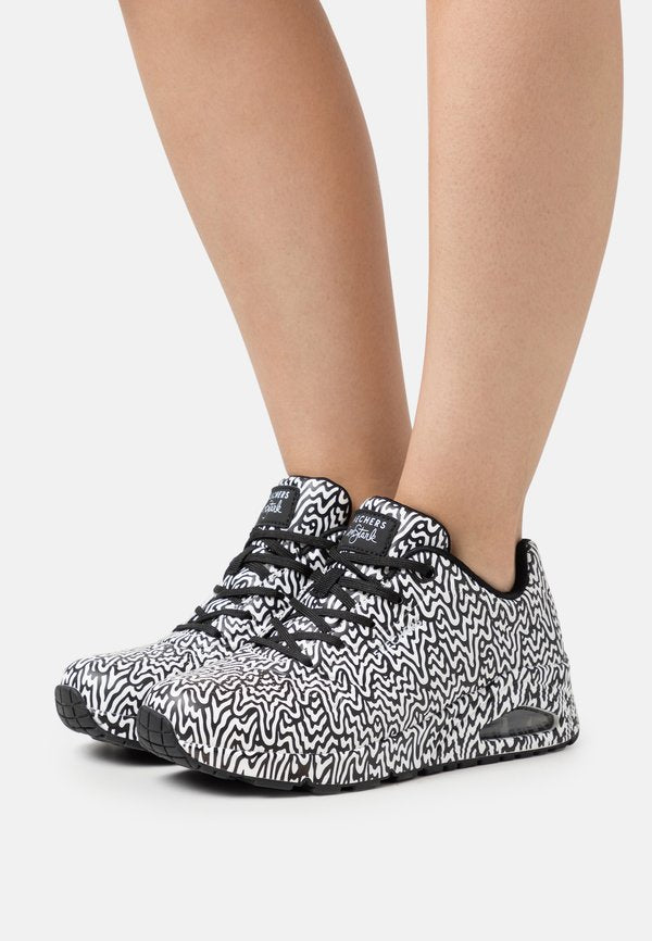 Skechers UNO - Trainers - black/white