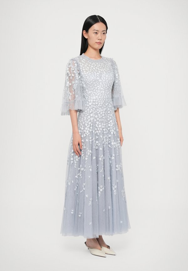 Needle & Thread SCATTER BLOSSOM ROUND NECK GOWN