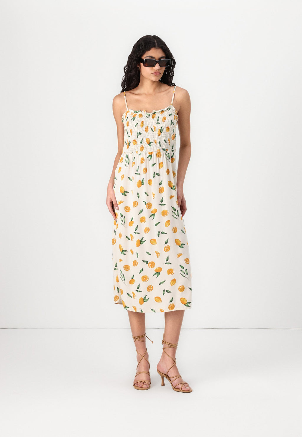 Pieces PCNYA STRAP MIDI SMOCK DRESS