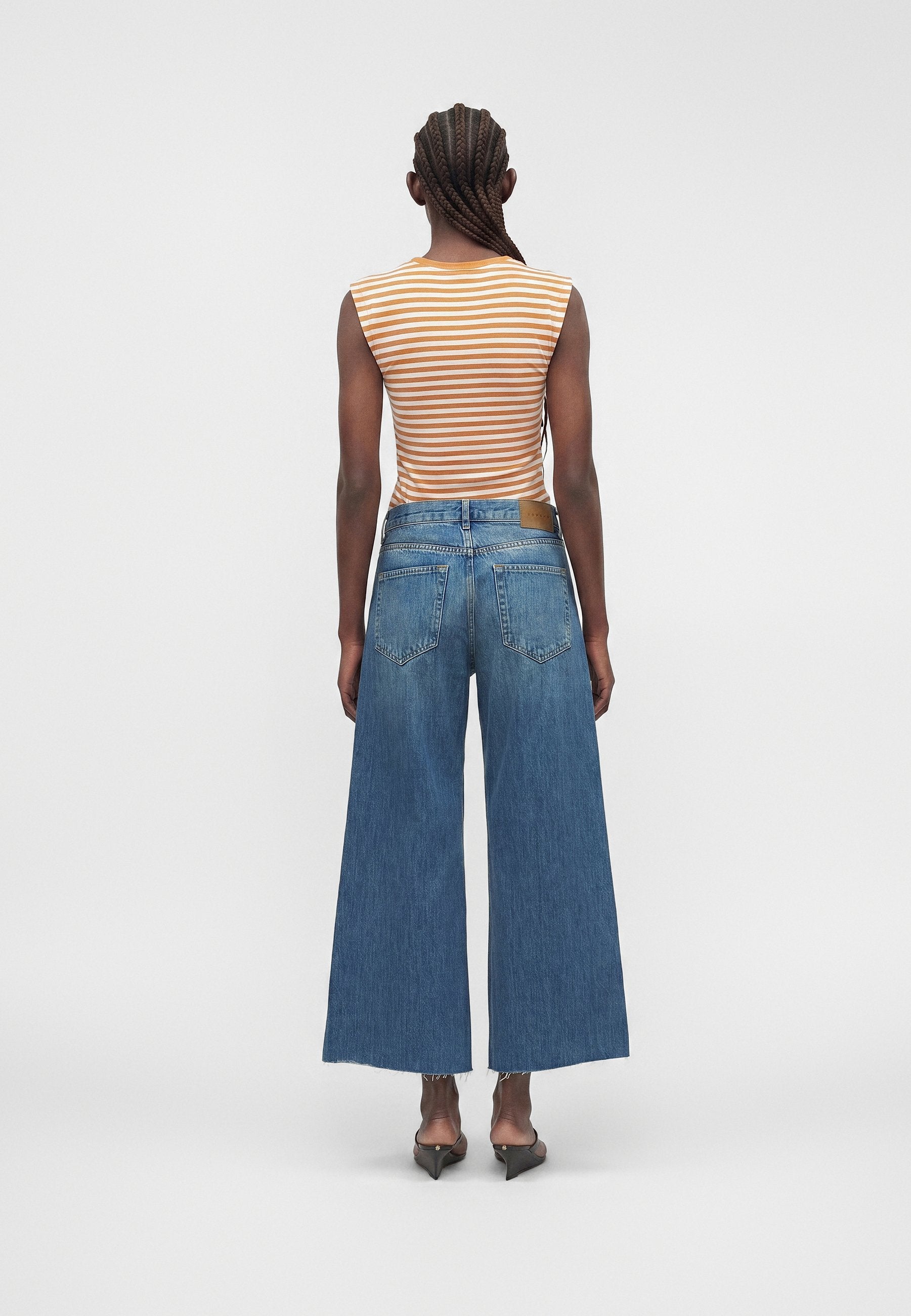 Topshop WIDE CROPPED JEANS