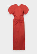 Victoria Beckham GATHERED WAIST MIDI DRESS