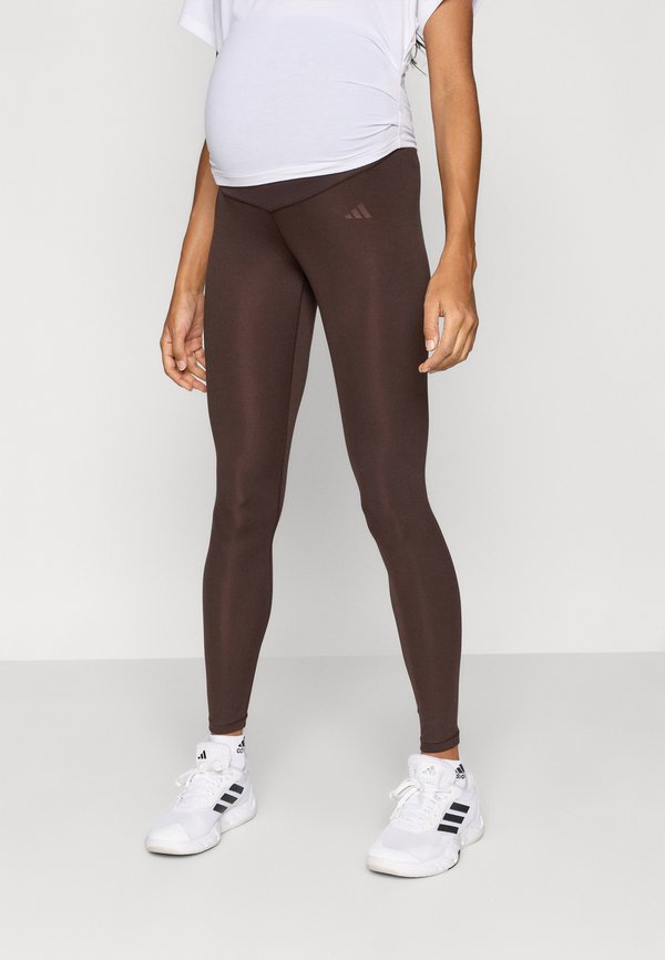 adidas Performance OPTIME ESSENTIALS WORKOUT FULL LENGTH MATERNITY - Leggings - aurora coffee