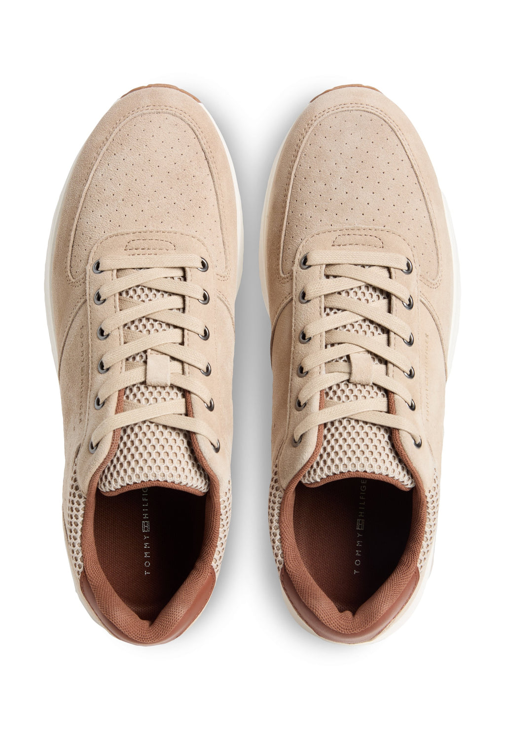 Tommy Hilfiger SUEDE MIXED TEXTURE FINE CLEAT TRAINERS