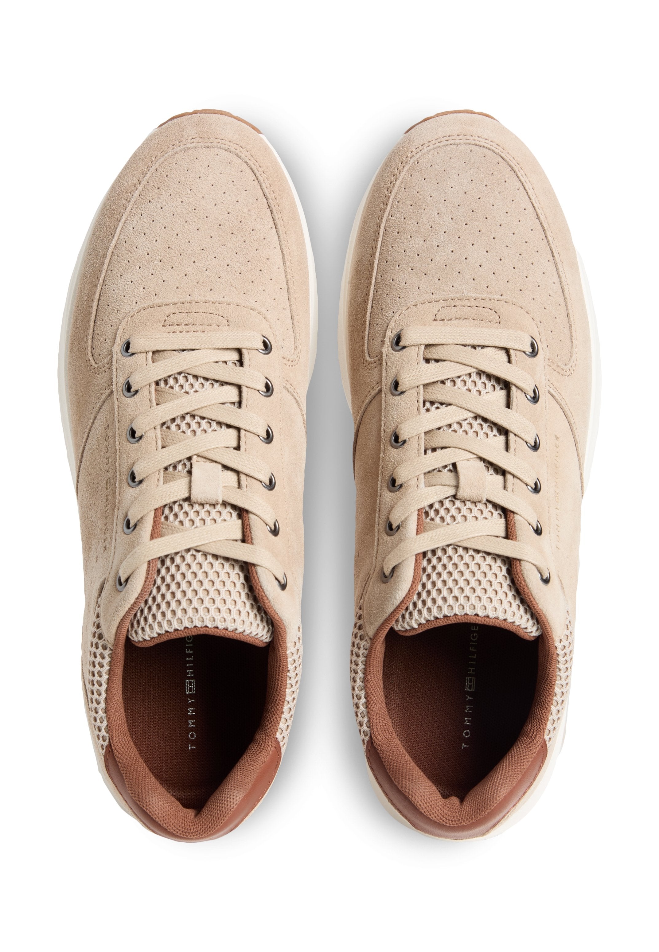Tommy Hilfiger SUEDE MIXED TEXTURE FINE CLEAT TRAINERS
