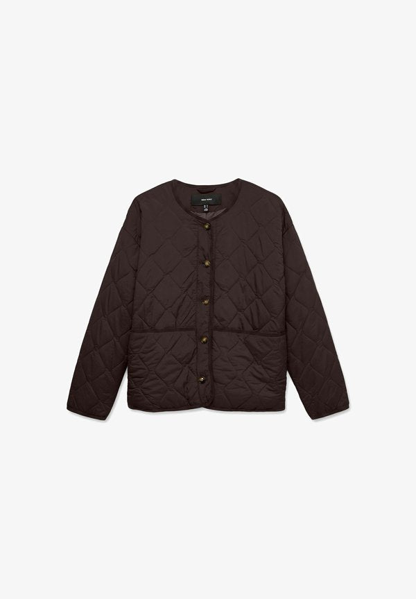Vero Moda QUILTED JACKET VMOLIVIA JACKET - Light jacket - chocolate torte