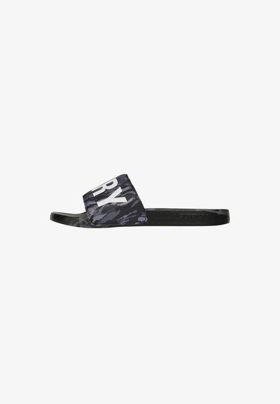 Superdry & Co Mules - dark grey tiger camo