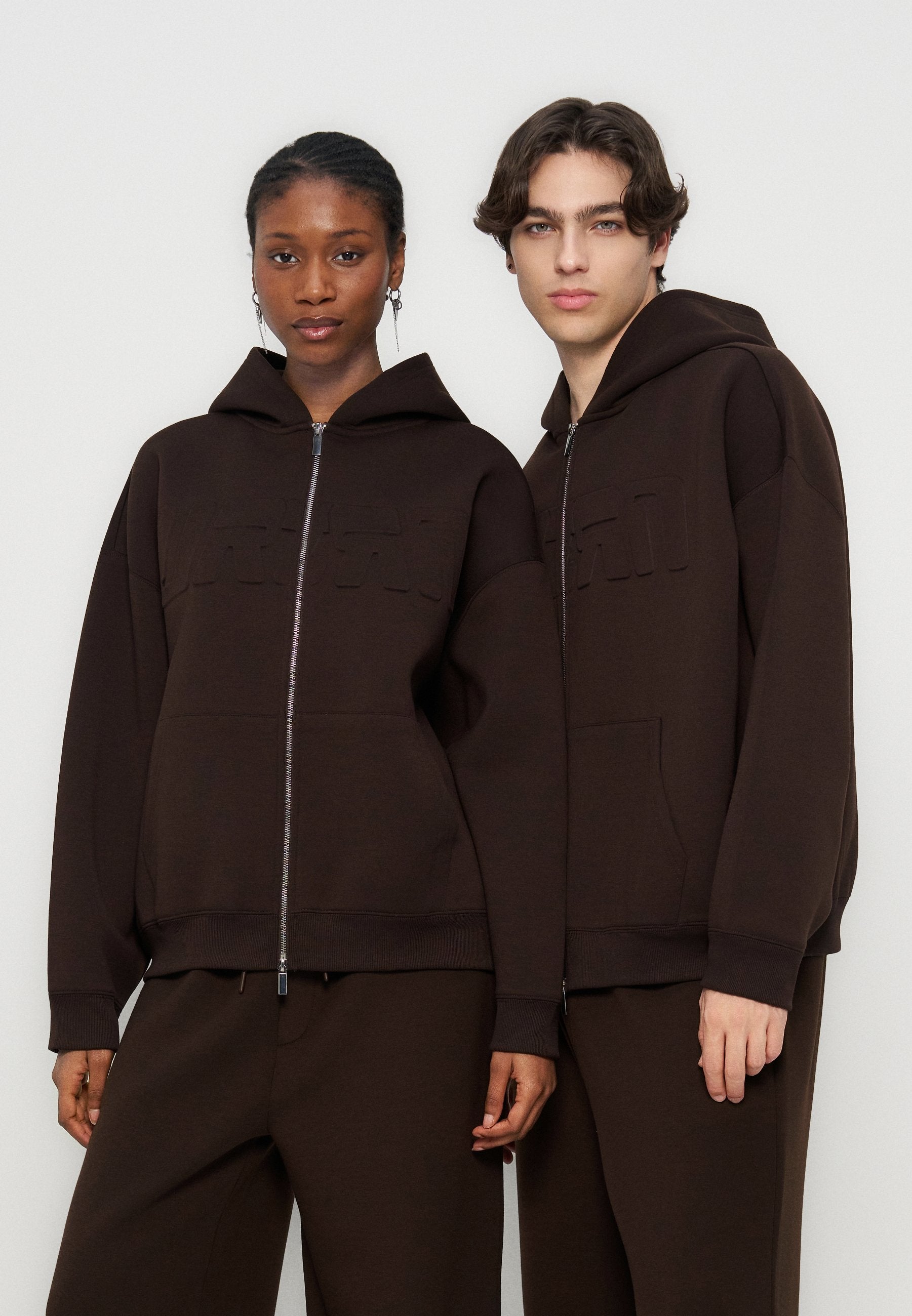 YOURTURN SCUBA BOXY FIT ZIP-UP HOODIE