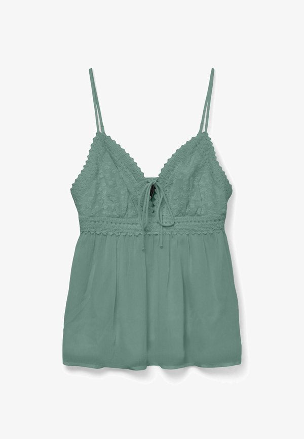Vero Moda TOP VMDINA TOP - Top - chinois green