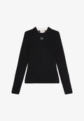 Calvin Klein Jeans LABEL CREW NECK - Jumper - black