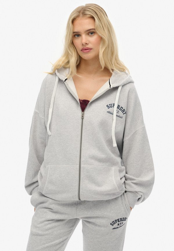 Superdry & Co ATHLETIC ESSENTIALS - Zip-up sweatshirt - glacier grey marl