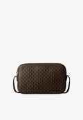 Calvin Klein EMBLEM AOP ELONGATED CAMERA BAG - Cross body bag - delicioso acorn  aop