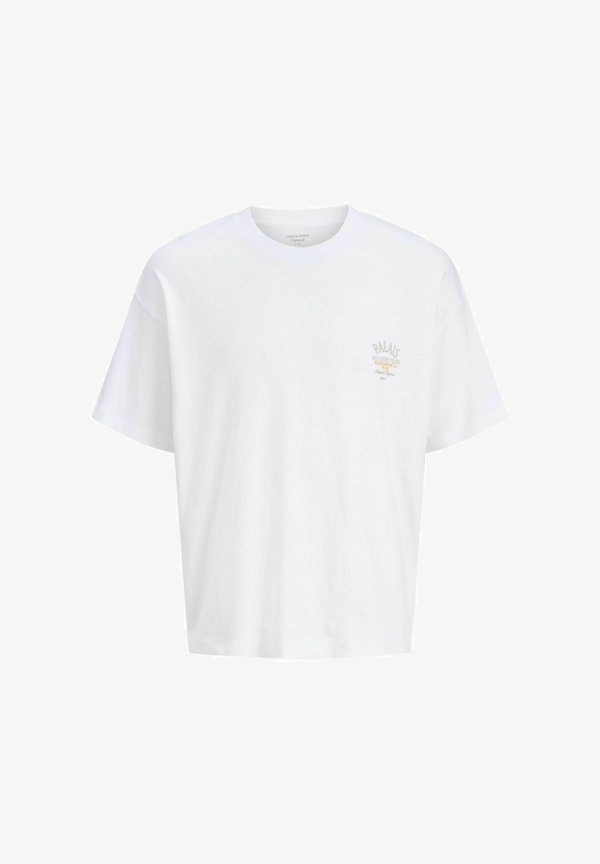 Jack & Jones LONGSLEEVED T-SHIRT PLUS SIZE LONGSLEEVED T-SHIRT - Print T-shirt - bright white