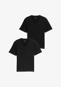 TOM TAILOR 2-PACK - Basic T-shirt - black