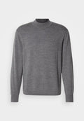 Calvin Klein MOCK NECK - Jumper - medium grey heather