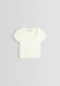 Bershka SHORT SLEEVE FUZZY