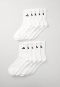 adidas Performance ESSENTIALS CUSHIONED CREW SOCK 10PP - Sports socks - white/black