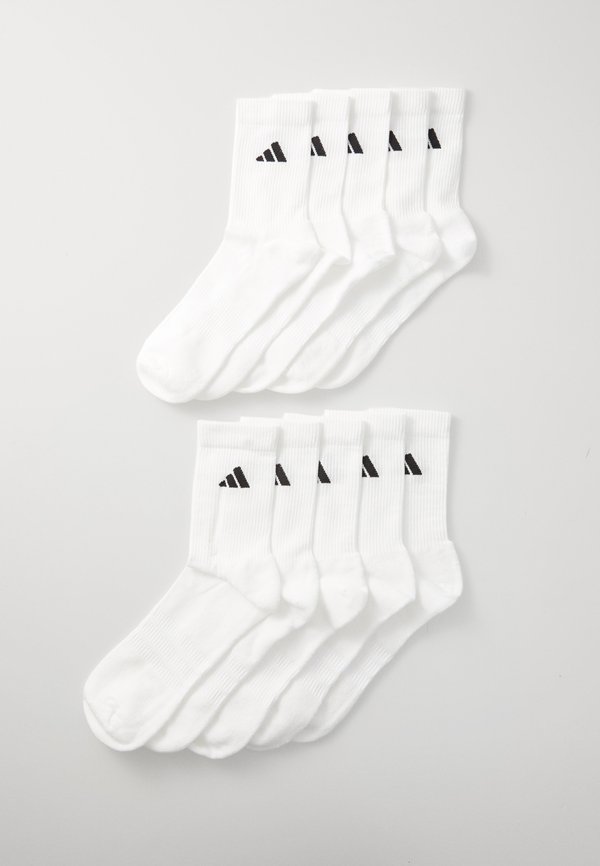 adidas Performance ESSENTIALS CUSHIONED CREW SOCK 10PP - Sports socks - white/black