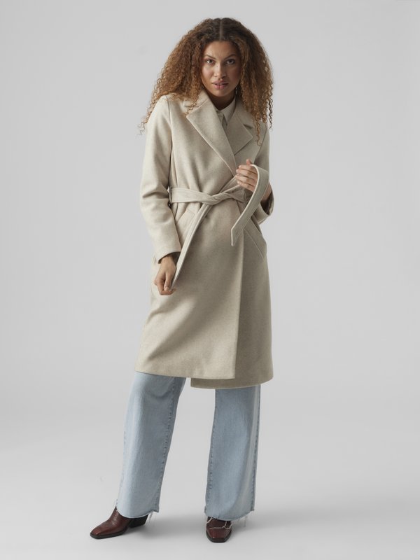 Vero Moda VMFORTUNEAYA - Classic coat - oatmeal