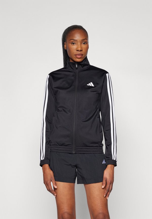 adidas Sportswear ESSENTIALS TRICOT 3 STRIPES TRACKTOP - Training jacket - black/white
