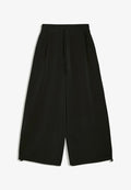 Bershka BARREL TROUSERS - Tracksuit bottoms - black