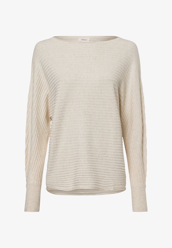 s.Oliver WEICHER AUS MIT FLEDERMAUSÄRMELN - Jumper - beige