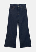 MABEL FLAG EMBROIDERY WIDE LEG JEANS Media 1