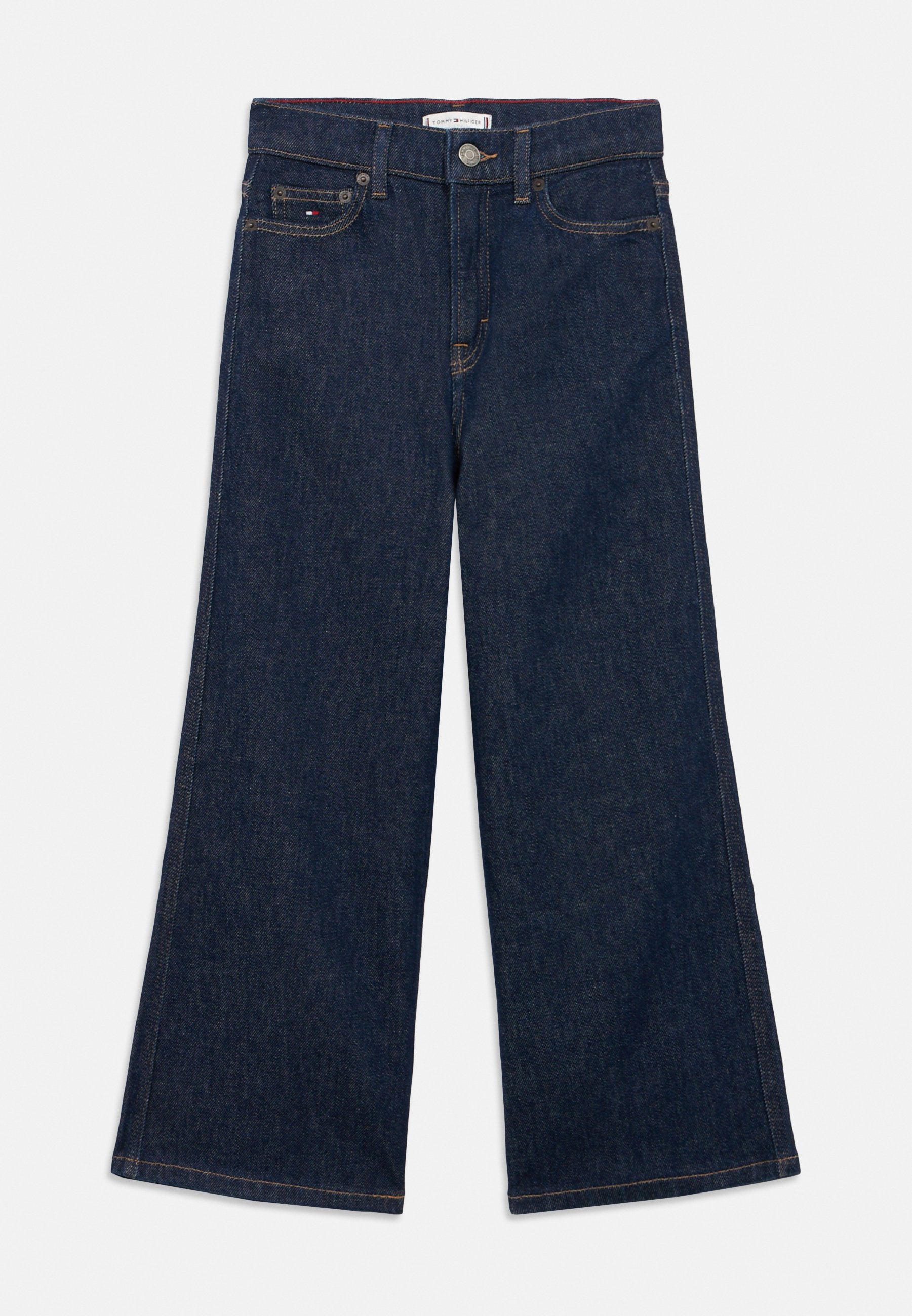 MABEL FLAG EMBROIDERY WIDE LEG JEANS Media 1