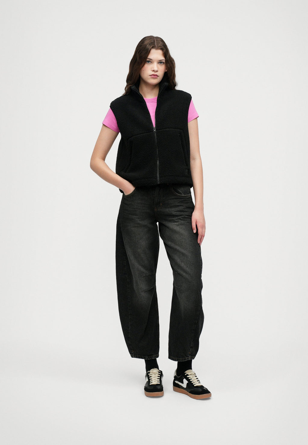 Noisy May NMMASEY SHORT TEDDY VEST FWD NOOS