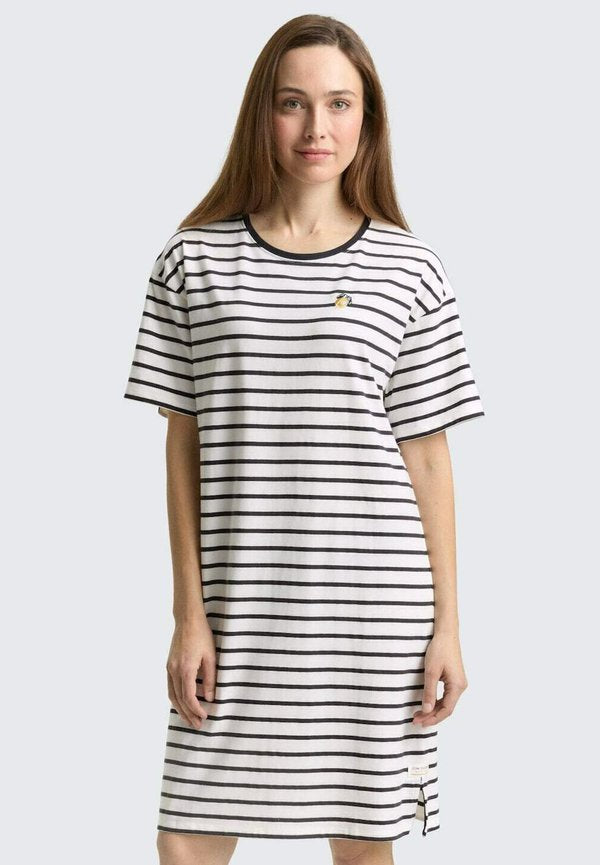 TOM TAILOR TOM TAILOR BODYWEAR NACHTHEMD MIT STREIFENMUSTER - Nightie - white-medium-horizontal stripe