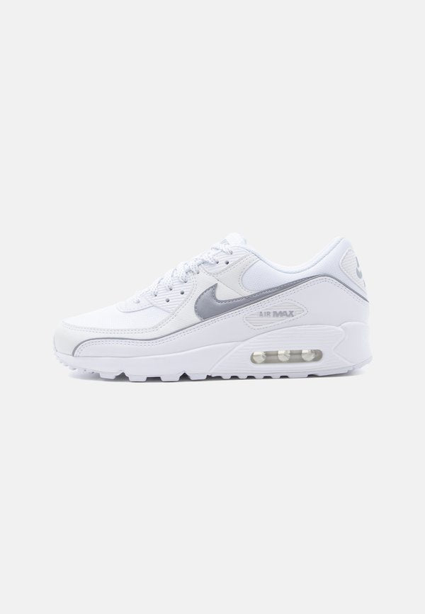 Nike Sportswear AIR MAX 90 PRM REFLECT - Trainers - white/metallic silver-coloured