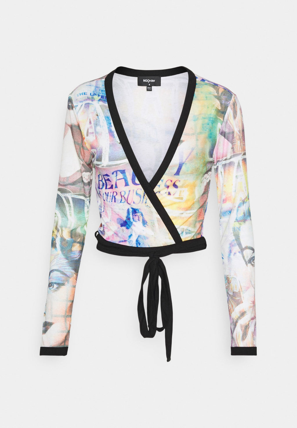 NEW girl ORDER PRINT CROSS OVER WRAP