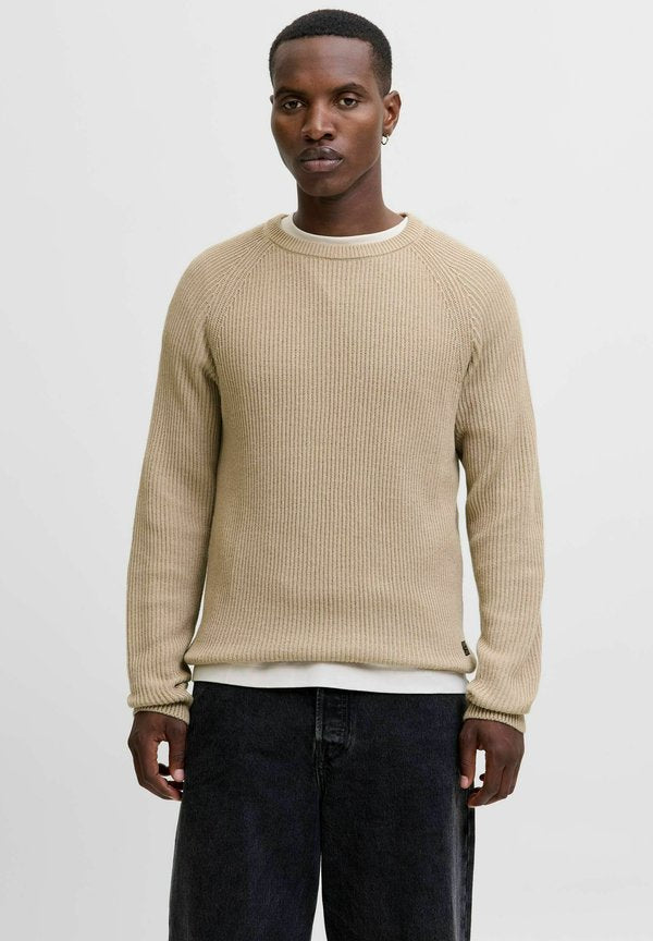 Jack & Jones Knitted Plain Knitted - Jumper - crockery