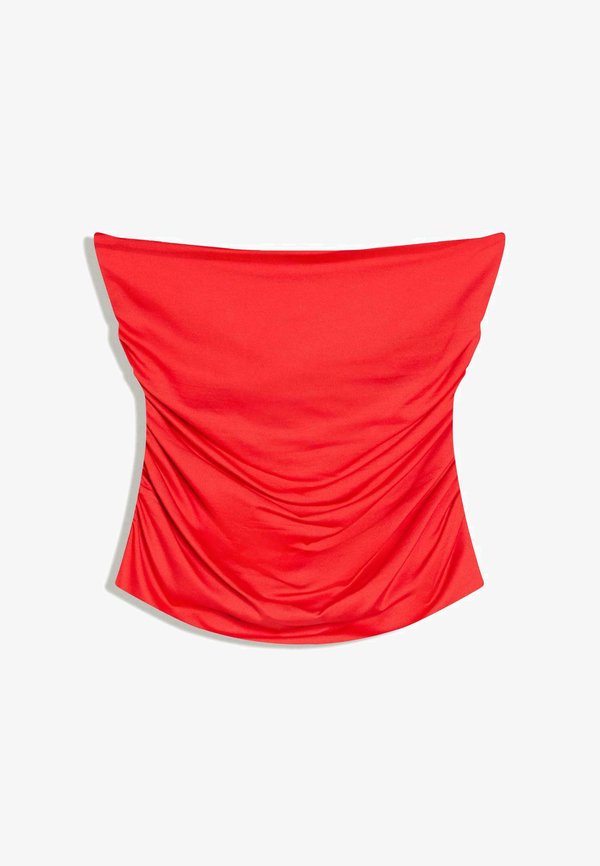 Bershka GATHERED - BANDEAU TOP - Top - coral