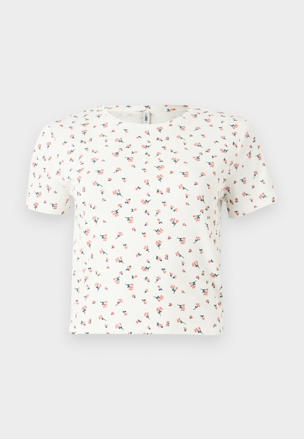 ONLY ONLFENJA - Print T-shirt - cloud dancer/rose smoke
