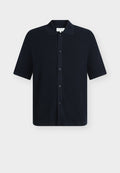 TOM TAILOR MINIMAL STRUCTURED KNIT POLO JACKET - Shirt - sky captain blue