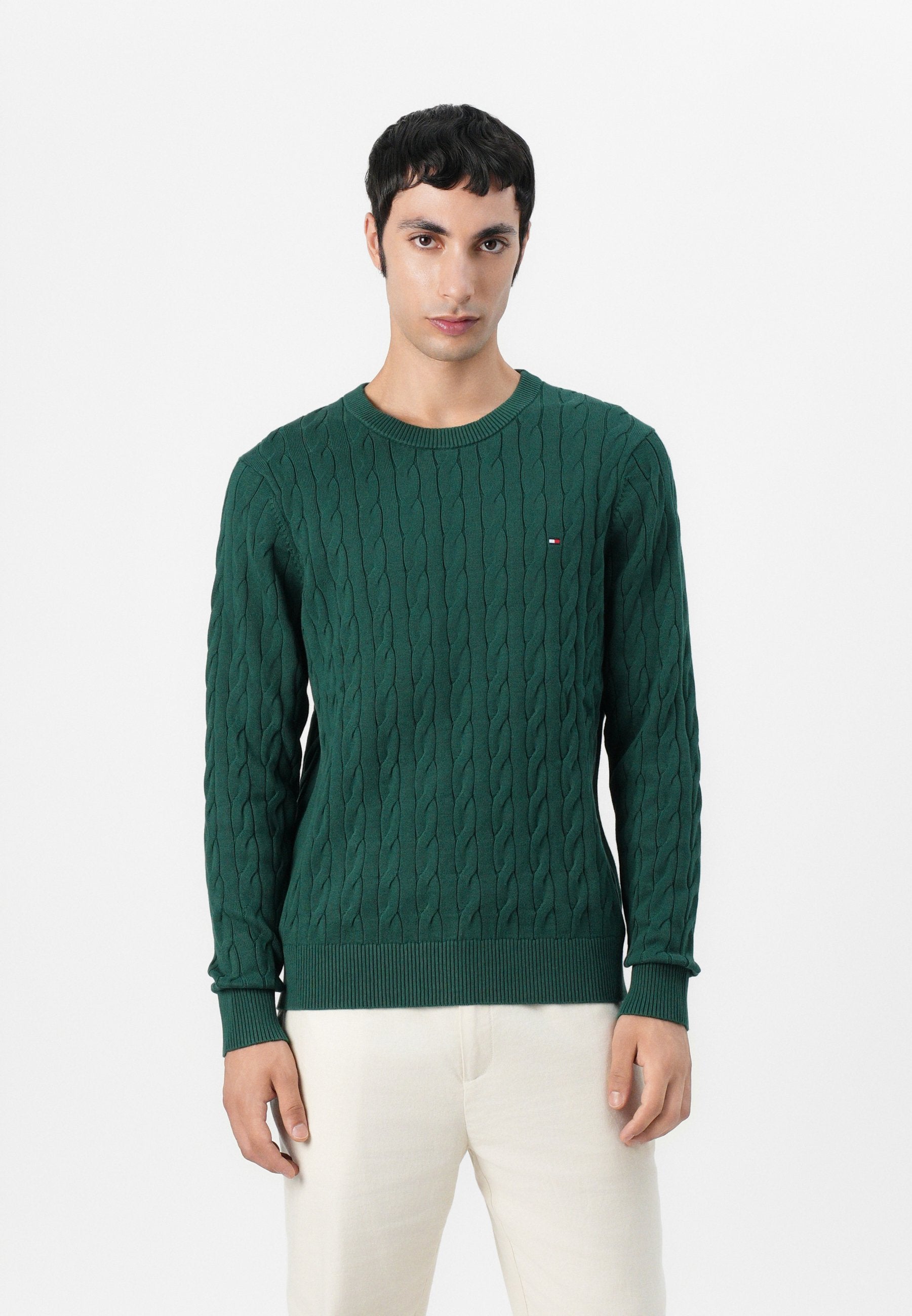 CLASSIC CABLE CREW NECK  ELEVATED ESSENTIALS Media 3