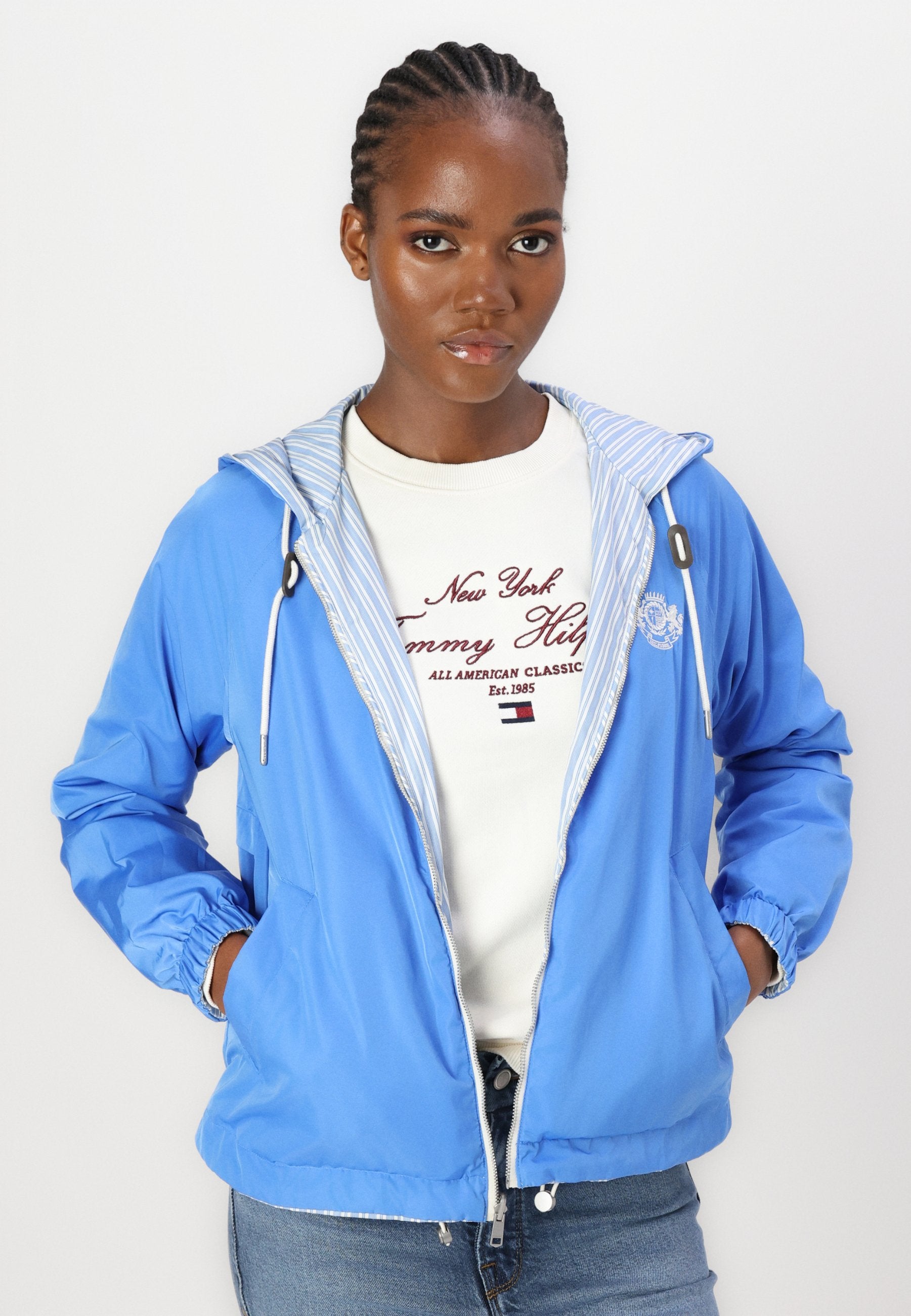 PRINTED STRIPE WINDBREAKER Media 7