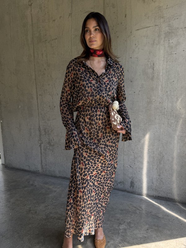 Never Fully Dressed CHERRY LEOPARD MIA DRESS