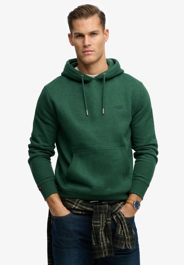 Superdry & Co SUPERDRY ESSENTIAL LOGO HOODIE.. - Hoodie - pitch green marl