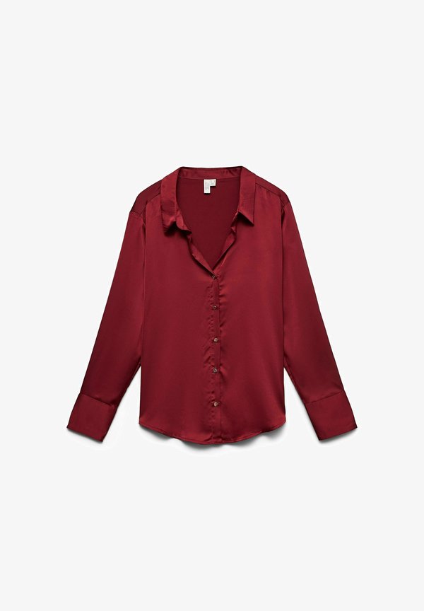 Vero Moda SHIRT VMLUNA SHIRT - Button-down blouse - biking red